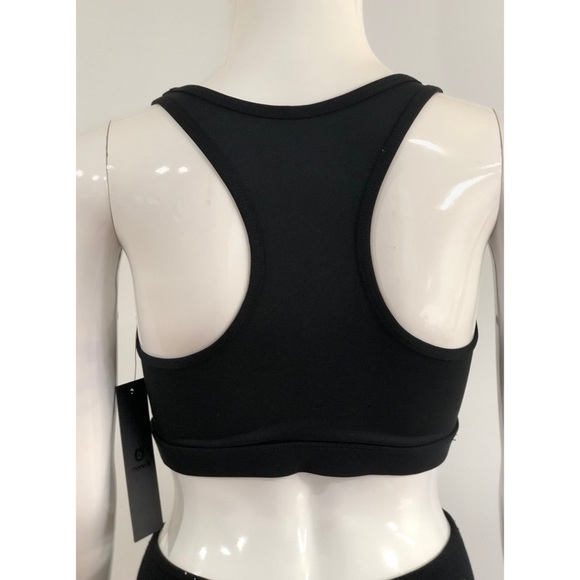 Mono B womens size M Sports bra racerback starts black silver star high Support - Picture 6 of 13